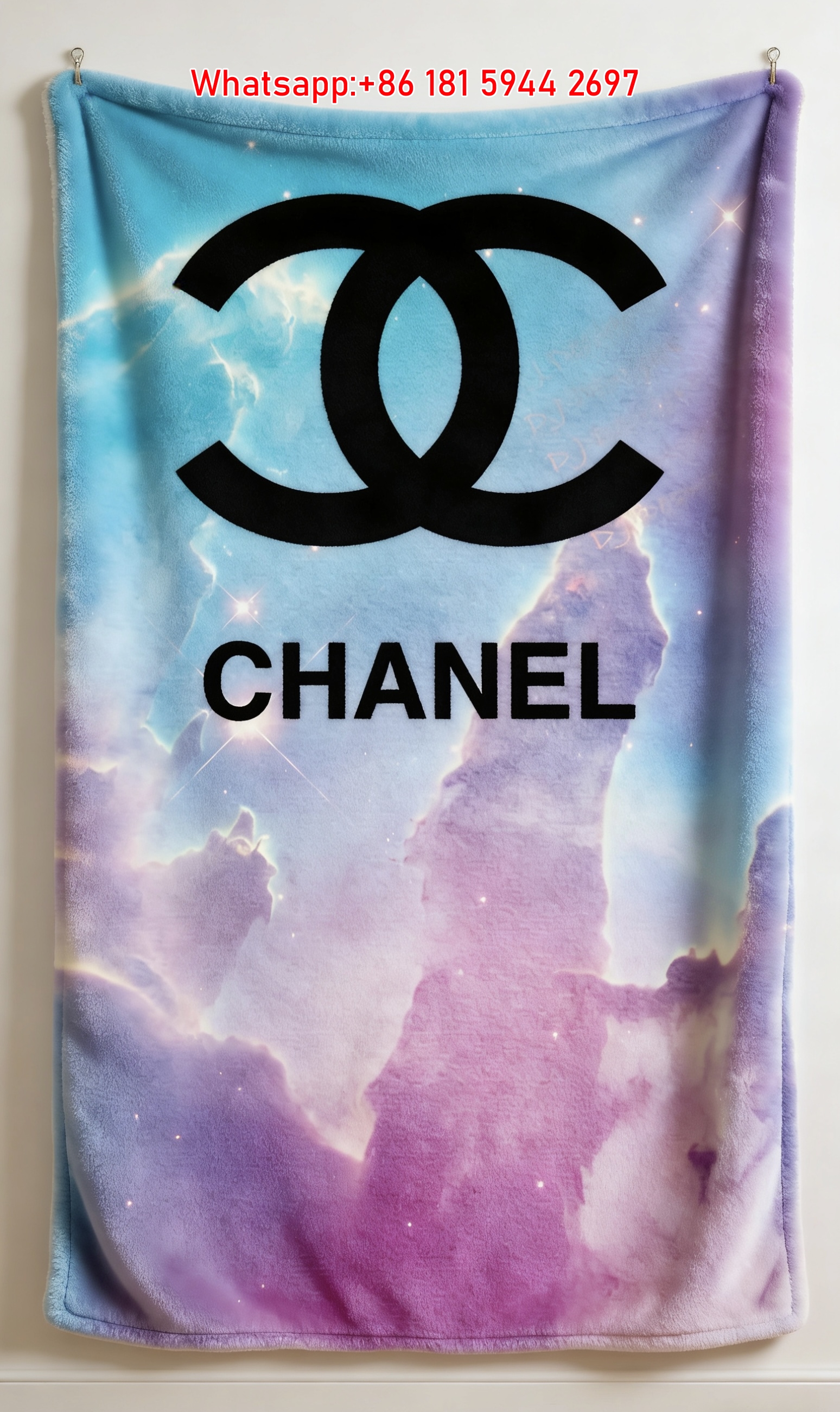 Chanel Galaxy Nebula Flannel Throw Blanket IMG_7321